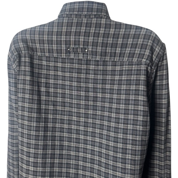 Armani Exchange Plaid Studded Long Sleeve Buttonup Rodeo Rocker Grunge XS - Picture 6 of 11